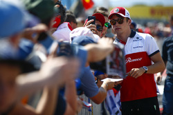 Charles Leclerc, Sauber, signs autographs and has his picture taken by fans