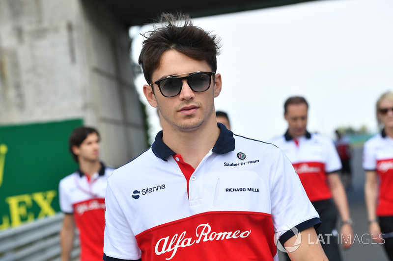 Charles Leclerc, Sauber walks the track