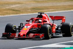 Sebastian Vettel, Ferrari SF71H, waves to the crowd after winning the race