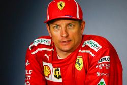 Le deuxième, Kimi Raikkonen, Ferrari, lors de la conférence de presse