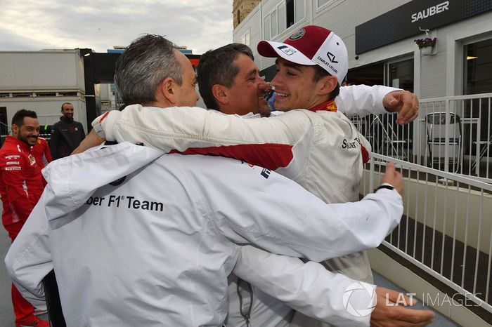 Charles Leclerc, Sauber celebra