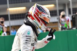 Lewis Hamilton, Mercedes-AMG F1 dans le Parc Fermé