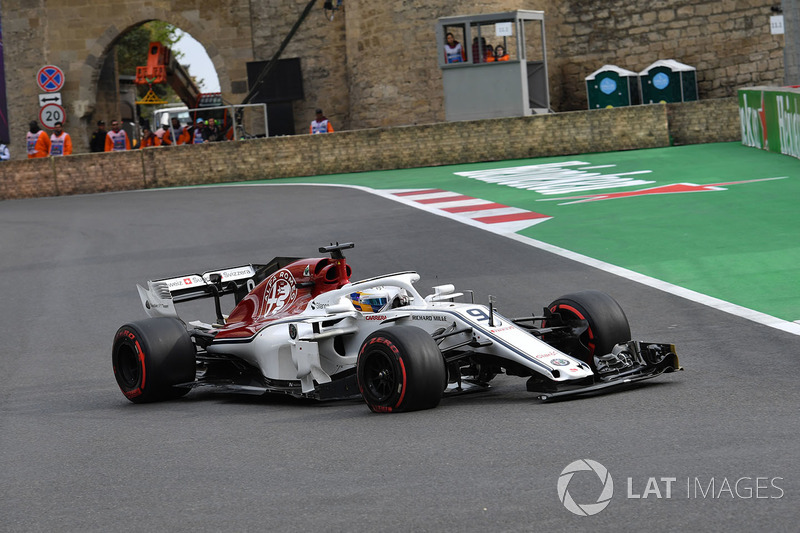 11. Marcus Ericsson, Sauber C37 with damage on lap one