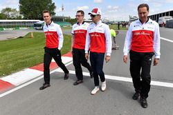 Charles Leclerc, Sauber walks the track