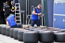 Механики Scuderia Toro Rosso и шины Pirelli