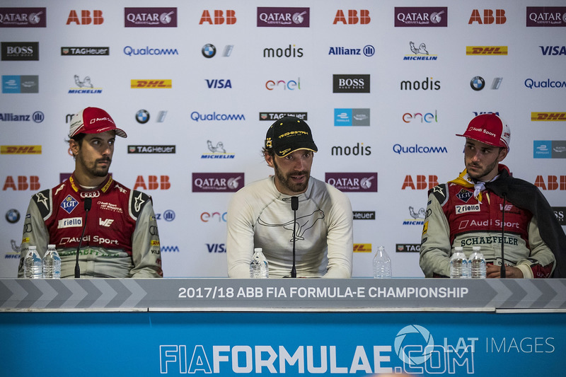 Lucas di Grassi, Audi Sport ABT Schaeffler, Jean-Eric Vergne, Techeetah., Daniel Abt, Audi Sport ABT Schaeffler, en conférence de presse