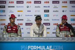 Lucas di Grassi, Audi Sport ABT Schaeffler, Jean-Eric Vergne, Techeetah., Daniel Abt, Audi Sport ABT Schaeffler, in the post race press conference