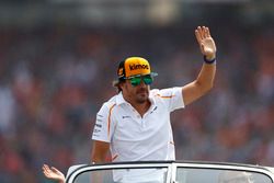 Fernando Alonso, McLaren, in the drivers parade