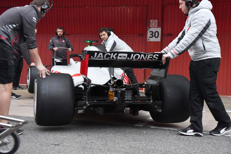 L'arrière de la Haas F1 Team VF-18