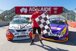 Will Davison with Dick Johnson Racing Falcon and Ellery Motorsport Falcon in Adelaide