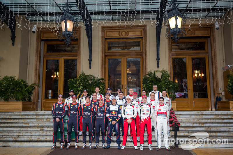 Foto di gruppo dei piloti del WRC 2018