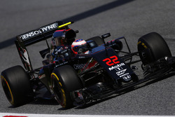 Jenson Button, McLaren MP4-31 on track