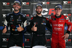 Press conference: Race winner Mikhail Grachev, Honda Civic TCR , WestCoast Racing; second place Dusan Borkovic, Seat Leon, B3 Racing Team Hungary; third place James Nash, Seat Leon Team Craft-Bamboo LUKOIL