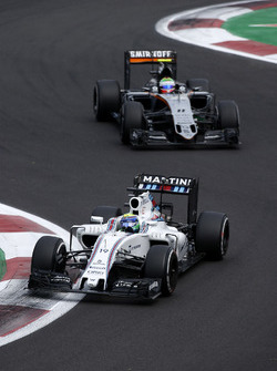 Felipe Massa, Williams FW38; Sergio Perez, Sahara Force India F1 VJM09