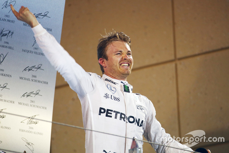 Podium: Sieger Nico Rosberg, Mercedes AMG F1