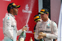 1st place Lewis Hamilton, Mercedes AMG F1 W07 and 2nd place Nico Rosberg, Mercedes AMG Petronas F1 W07