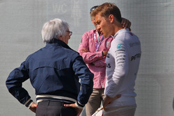 Bernie Ecclestone, et Nico Rosberg, Mercedes AMG F1