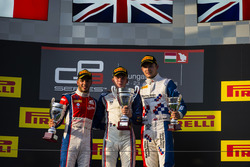 Podium: Race winner Matthew Parry, Koiranen GP; second place Antonio Fuoco, Trident; third place Jake Dennis, Arden International