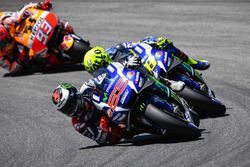 Jorge Lorenzo, Yamaha Factory Racing, Valentino Rossi, Yamaha Factory Racing y Marc Márquez, Repsol