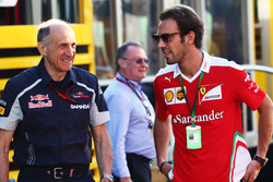 (L to R): Franz Tost, Scuderia Toro Rosso Team Principal with Jean-Eric Vergne, Ferrari Test and Development Driver