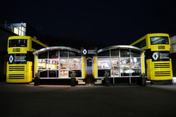 Renault Sport F1 Team motorhome at night