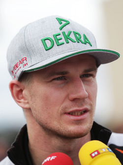 Nico Hulkenberg, Sahara Force India F1 with the media