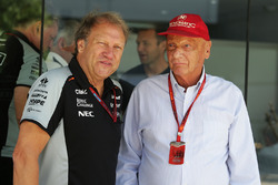 (L to R): Robert Fernley, Sahara Force India F1 Team Deputy Team Principal with Niki Lauda, Mercedes Non-Executive Chairman