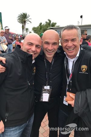 Giorgio Sanna and Maurizio Reggiani, Automobili Lamborghini, and Armando Donazzan, Orange1 Racing