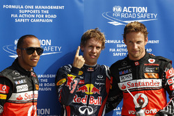 Pole: Sebastian Vettel, Red Bull Racing, 2. Lewis Hamilton, McLaren, 3. Jenson Button, McLaren