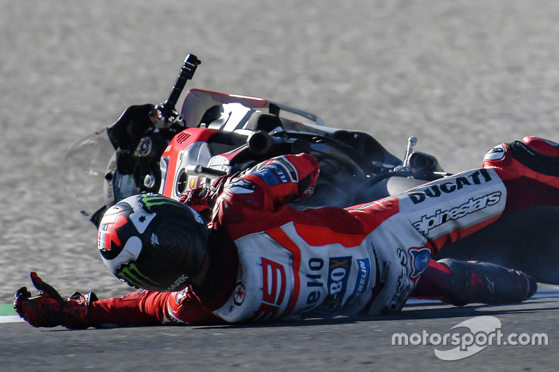 Sturz:, Jorge Lorenzo, Ducati Team