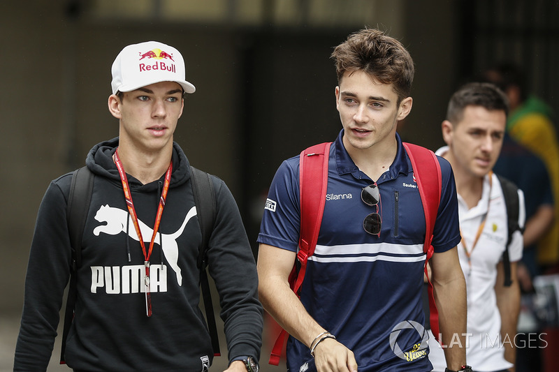 Pierre Gasly, Scuderia Toro Rosso and Charles Leclerc, Sauber