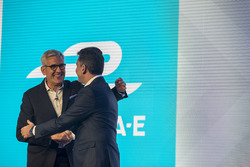 Alejandro Agag, Founder & CEO of Formula E and Ulrich Spiesshofer, CEO of ABB announce the first-eve