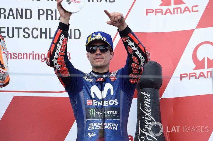 Podio: tercer clasificado Maverick Viñales, Yamaha Factory Racing