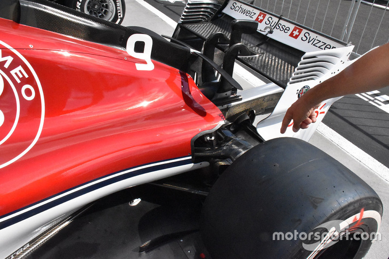 Sauber C37 detalle trasero