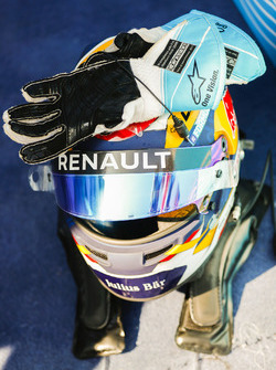 The helmet of Sébastien Buemi, Renault e.Dams