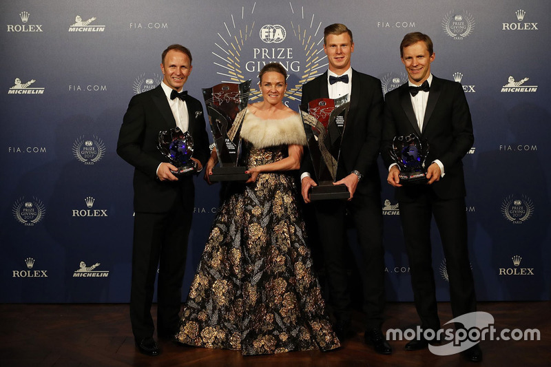 Petter Solberg avec Pernilla Solberg, Johan Kristoffersson et Mattias Ekström