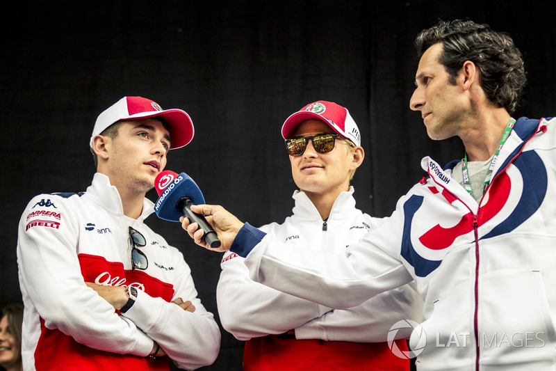 Charles Leclerc, Sauber and Marcus Ericsson, Sauber sur scène