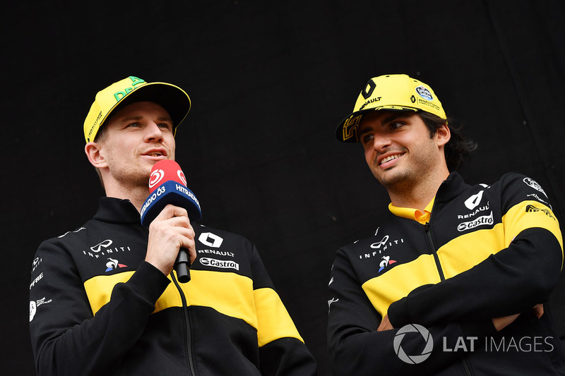 Nico Hulkenberg, Renault Sport F1 Team y Carlos Sainz Jr., Renault Sport F1 Team