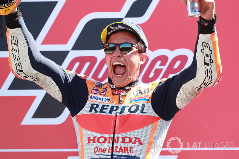 Podium: Race winner Marc Marquez, Repsol Honda Team