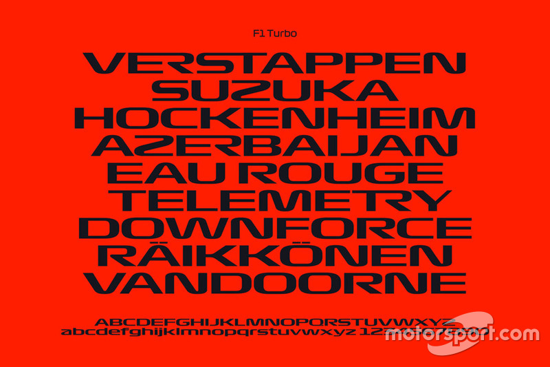 F1 Turbo typeface