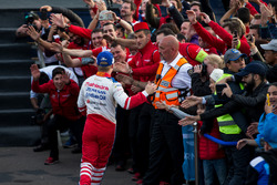 Felix Rosenqvist, Mahindra Racing, festeggia sul podio