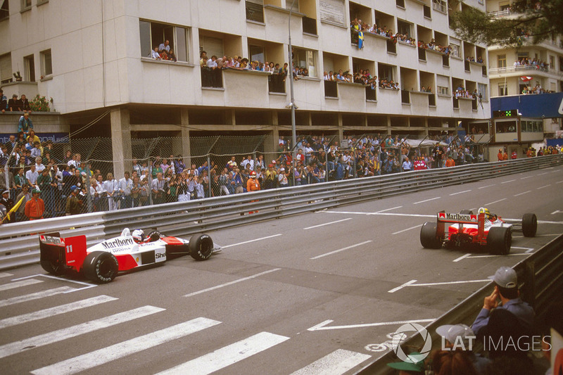 Ayrton Senna,  McLaren MP4/4 Honda, Alain Prost, McLaren MP4/4 Honda