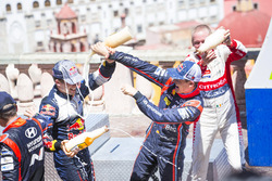 Podium: Sébastien Ogier, M-Sport Ford WRT and Dani Sordo, Hyundai Motorsport, Kris Meeke, Citroën Wo