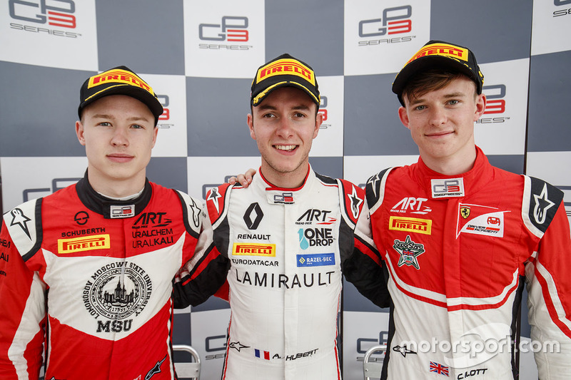 El podio de las GP3 Series en 2018