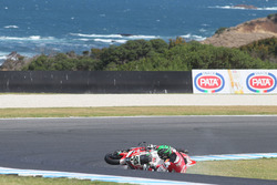 Sturz: Eugene Laverty, Milwaukee Aprilia