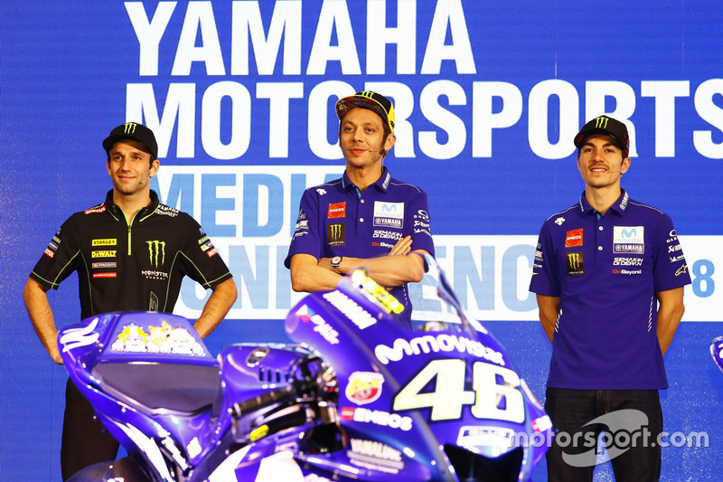 MotoGP: Johann Zarco, Valentino Rossi dan Maverick Vinales, Yamaha