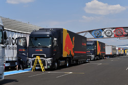 Red Bull Racing trucks and freight
