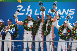 LMGTE Pro podium: winners Michael Christensen, Kevin Estre, Laurens Vanthoor, Porsche GT Team