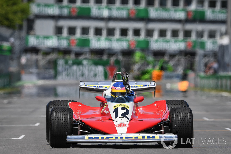 Jacques Villeneuve, drives his Fathers 1978 Canadian GP winning Ferrari 312T3