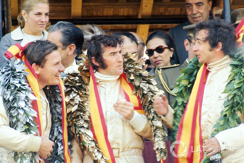 1969: 1. Jackie Stewart, Matra 2. Bruce McLaren, McLaren 3. Jean-Pierre Beltoise, Matra